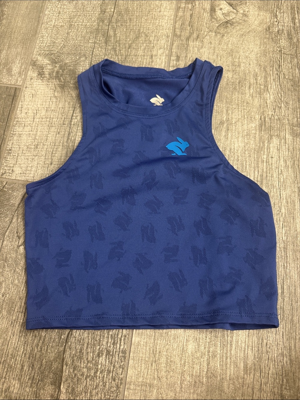 Rabbit running Crop hop running Top in Deep Blue